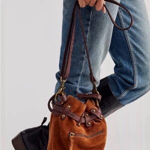 Free People Soren Suede Bucket Bag
